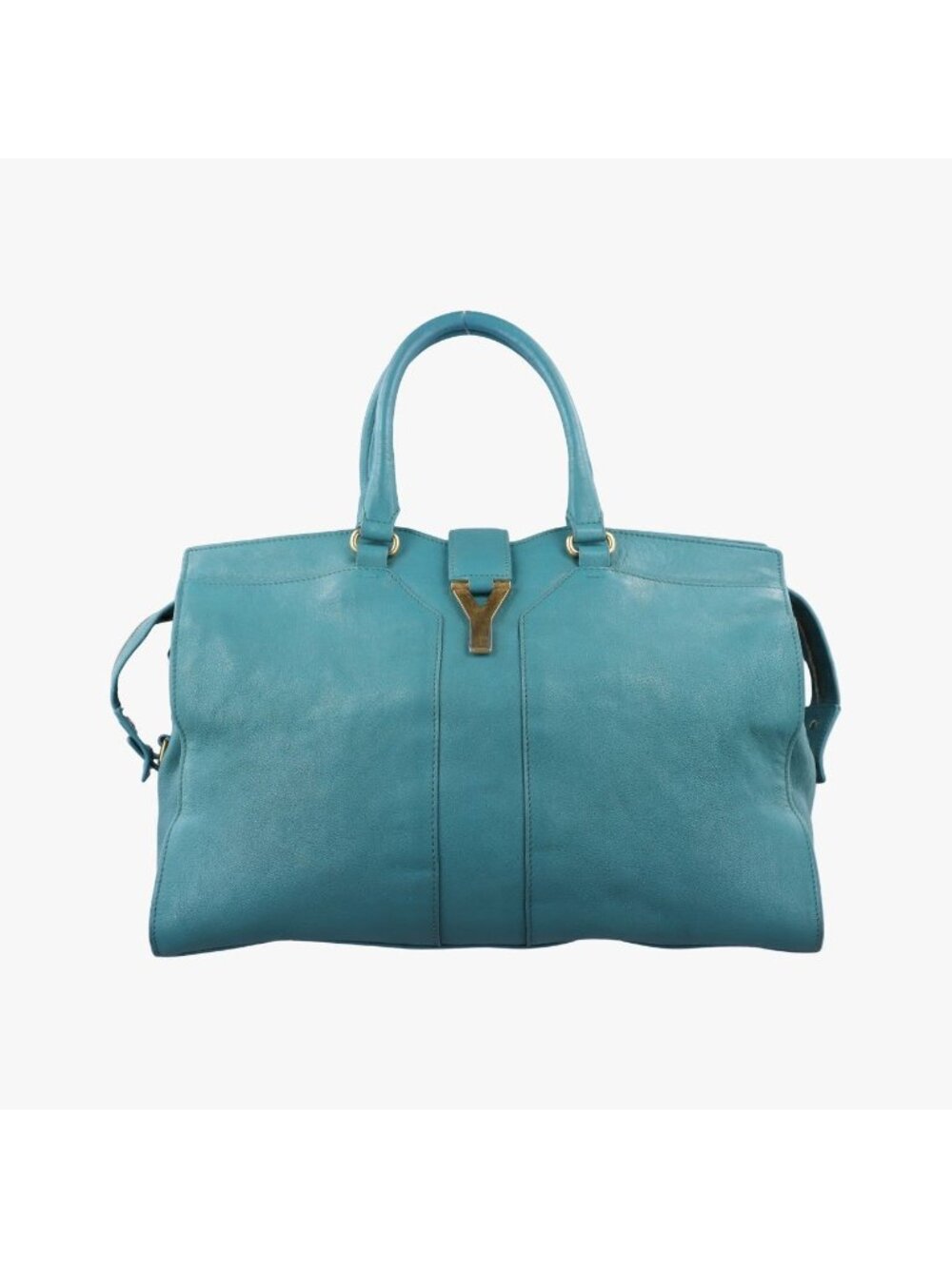 Saint Laurent Y-line Petit Cabas Blue Leather